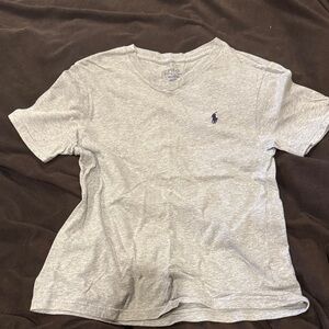 Polo by Ralph Lauren Heather Gray V-Neck Tee